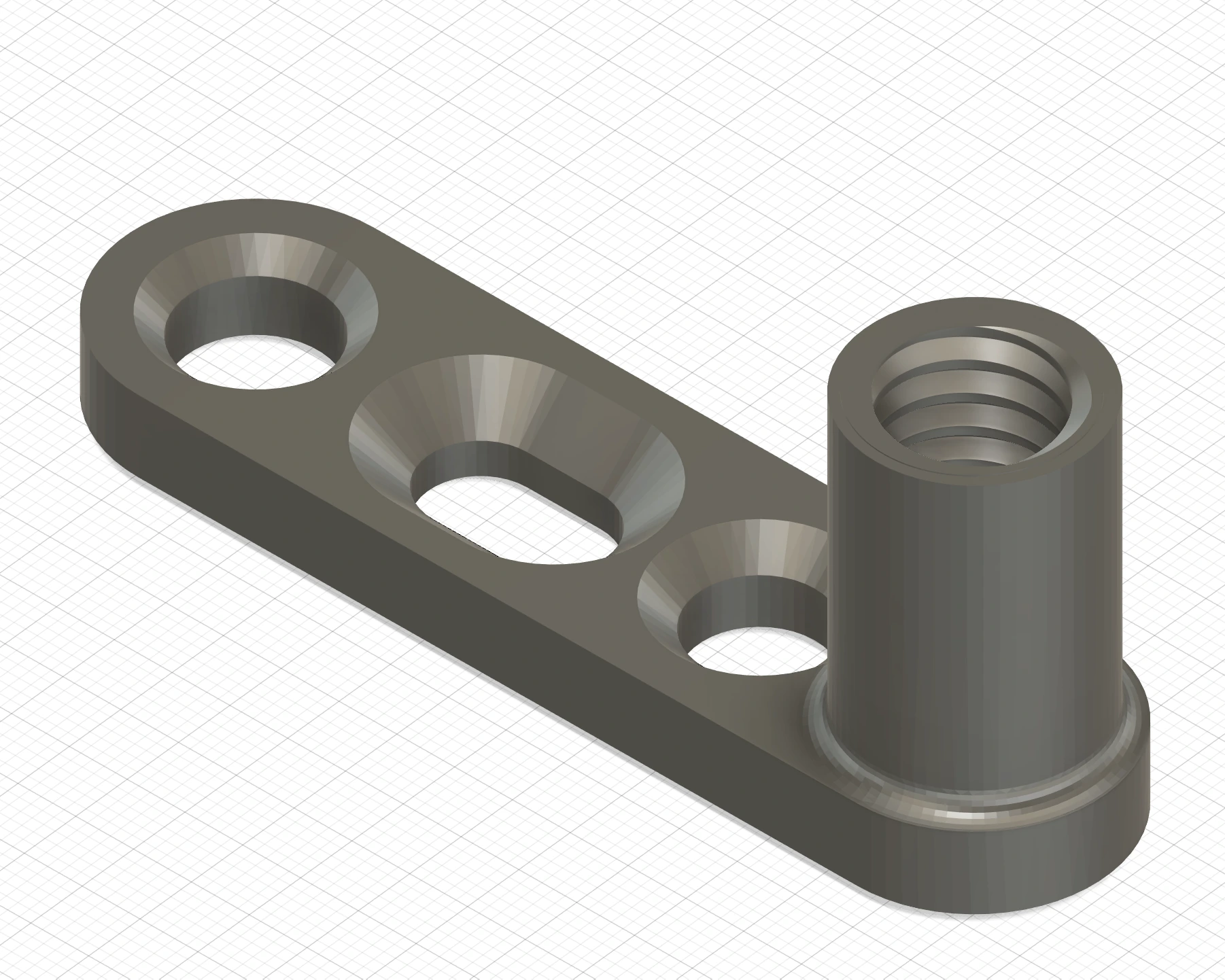 Modèle 3D en perspective d’un support de douche conçu par Captation Laval Studio
